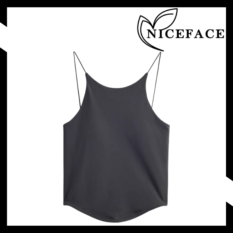 NICEFACE - Baju Tanktop Polos Halus Tanpa Kawat With Cup Tali Leher Bh Singlet Wanita Atasan Sexy