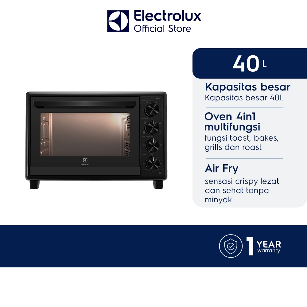 Oven Listrik Electrolux EOT-4022XFG 40L Silver - Freestanding dengan Fitur Auto Cook dan Timer
