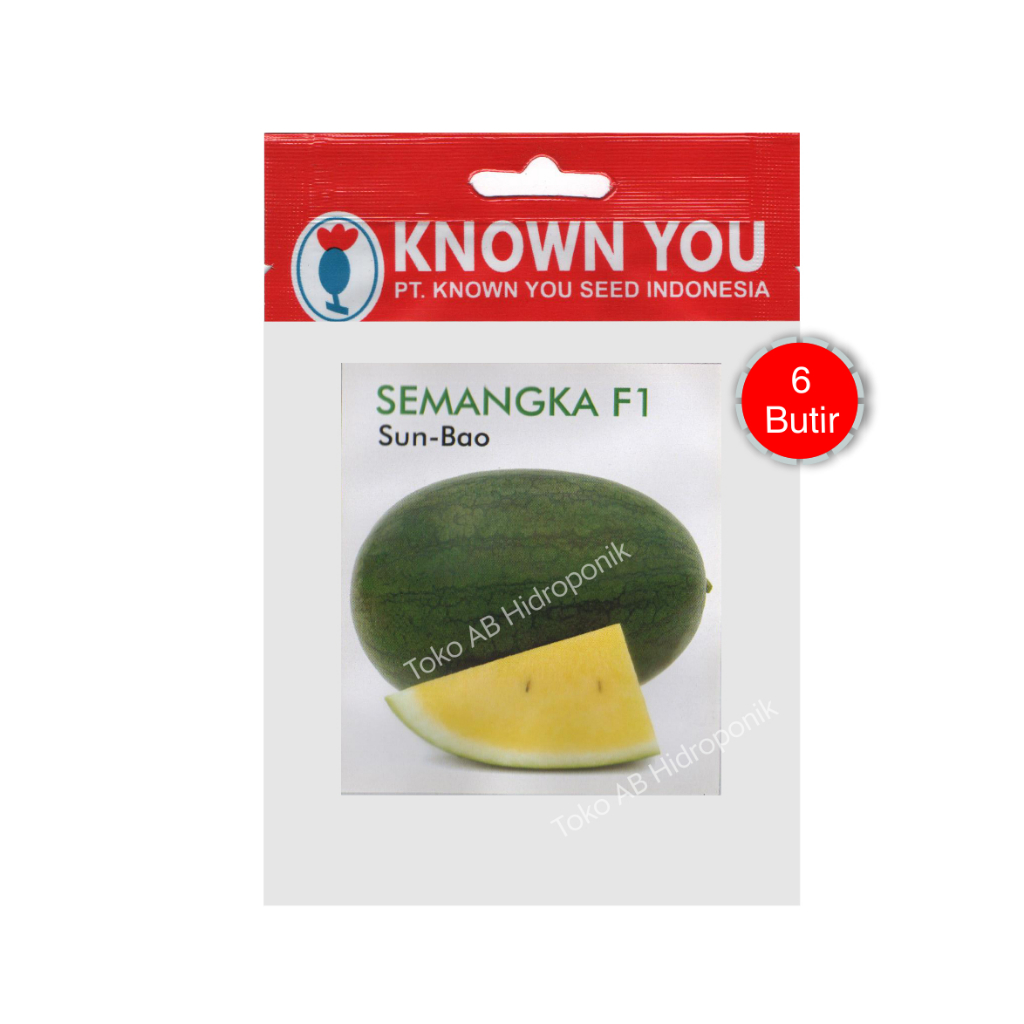 6 Butir - Benih Semangka Kuning Sun-Bao Sun Bao SF-6807 Known You Seed