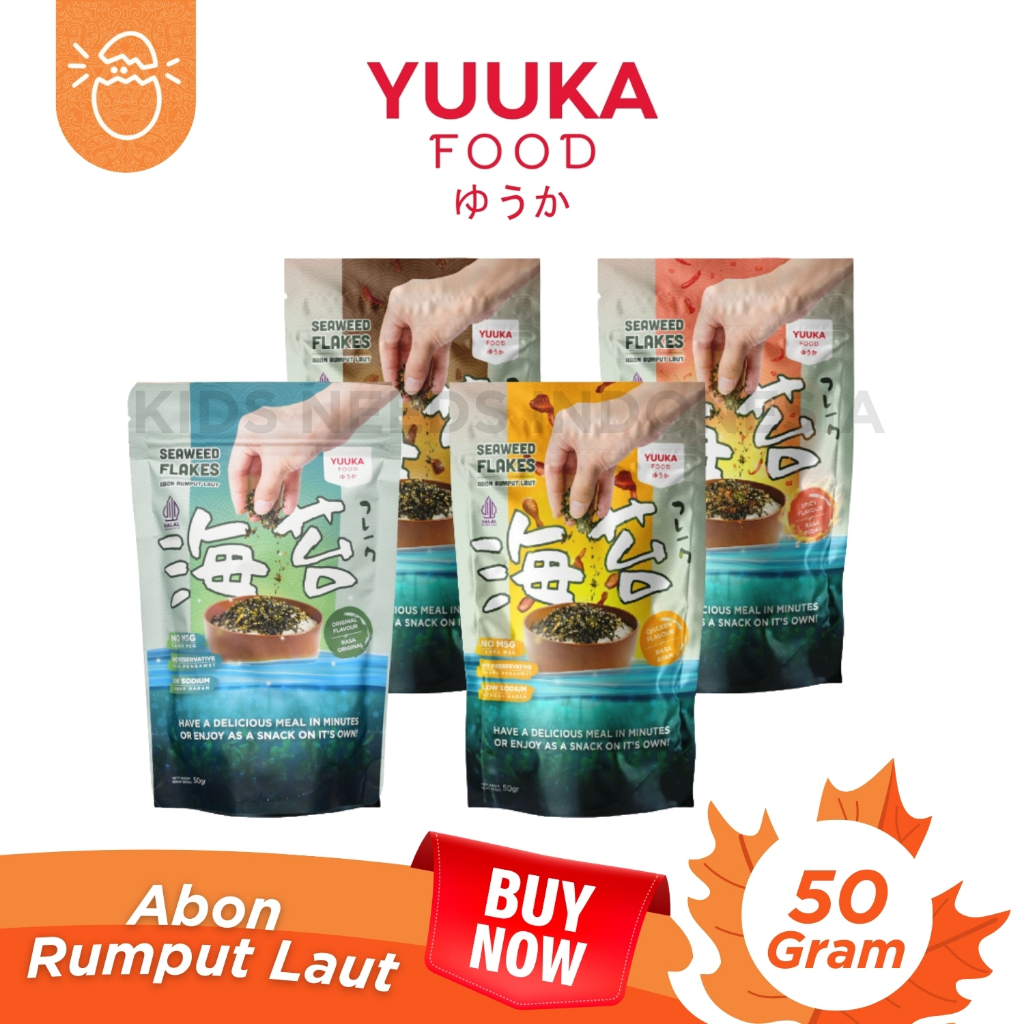 

Yuuka Food Camilan Abon Rumput Laut Seaweed Flakes Non MSG 50gr