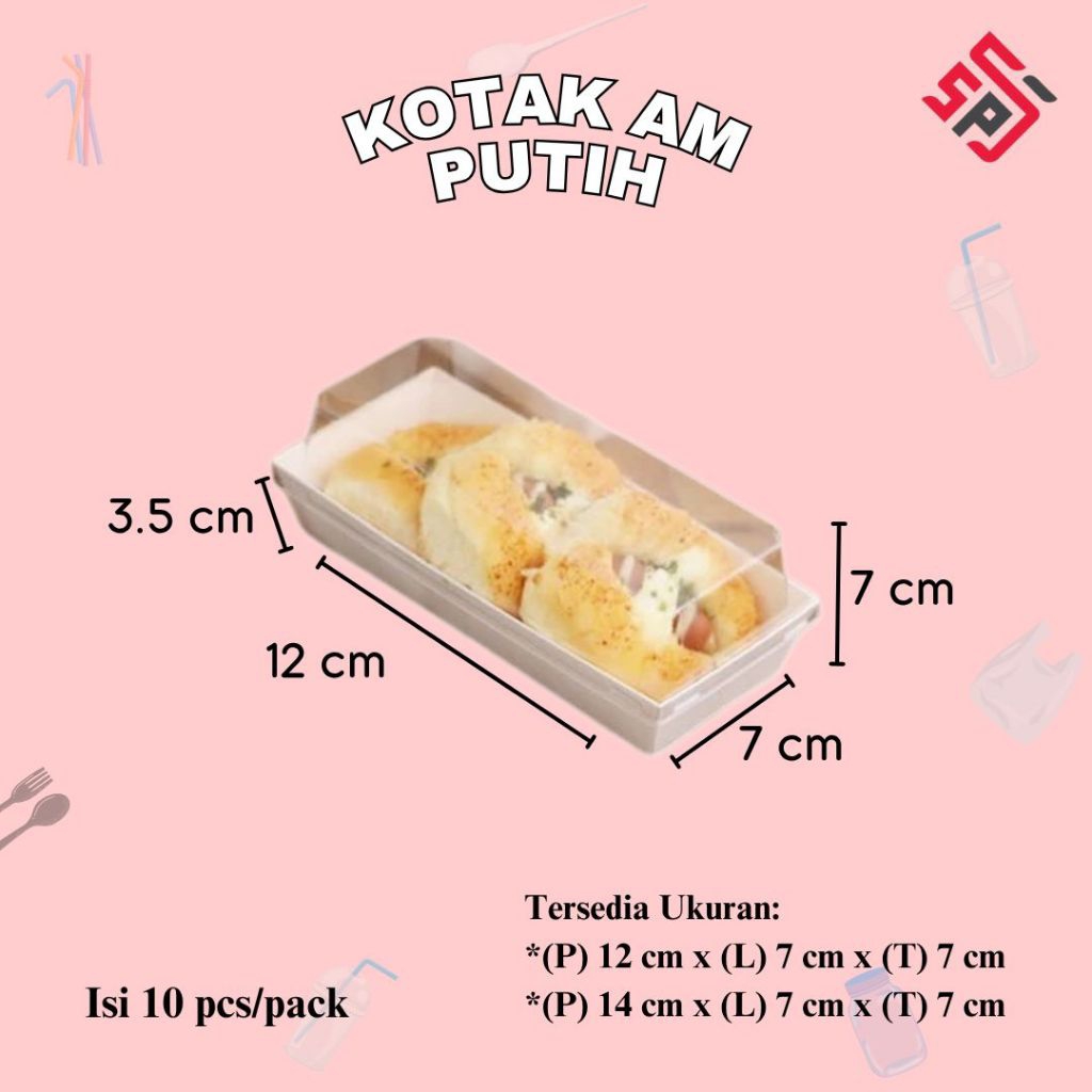 

Kotak AM putih 7x12 isi 10 pcs