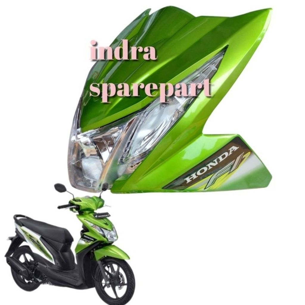 Tameng Panel Body Depan Full Set Honda Beat Fi Tahun 2012 2013 2014 Warna Hijau