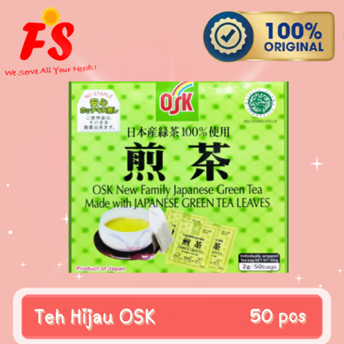 

TEH HIJAU OSK/ OSK JAPANESE GREEN TEA ISI 50 BAGS EXPIRED SEPTEMBER 2026