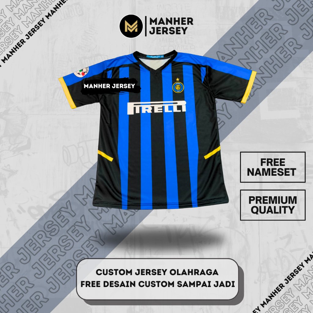 Jersey Inter 2002 2003 Full Printing Custom