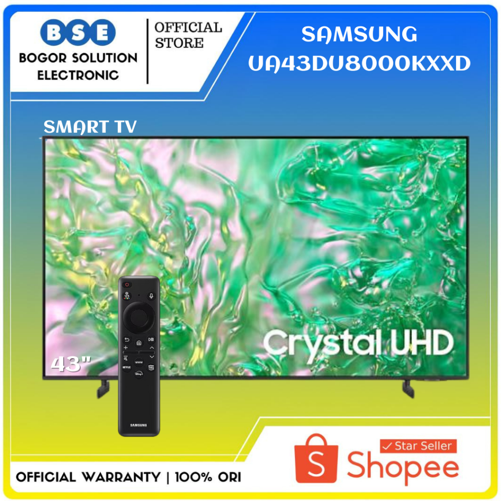 TV Samsung 43DU8000 4K UHD Smart TV Pengganti 43CU8000 43 Inch Samsung UA43DU8000KXXD