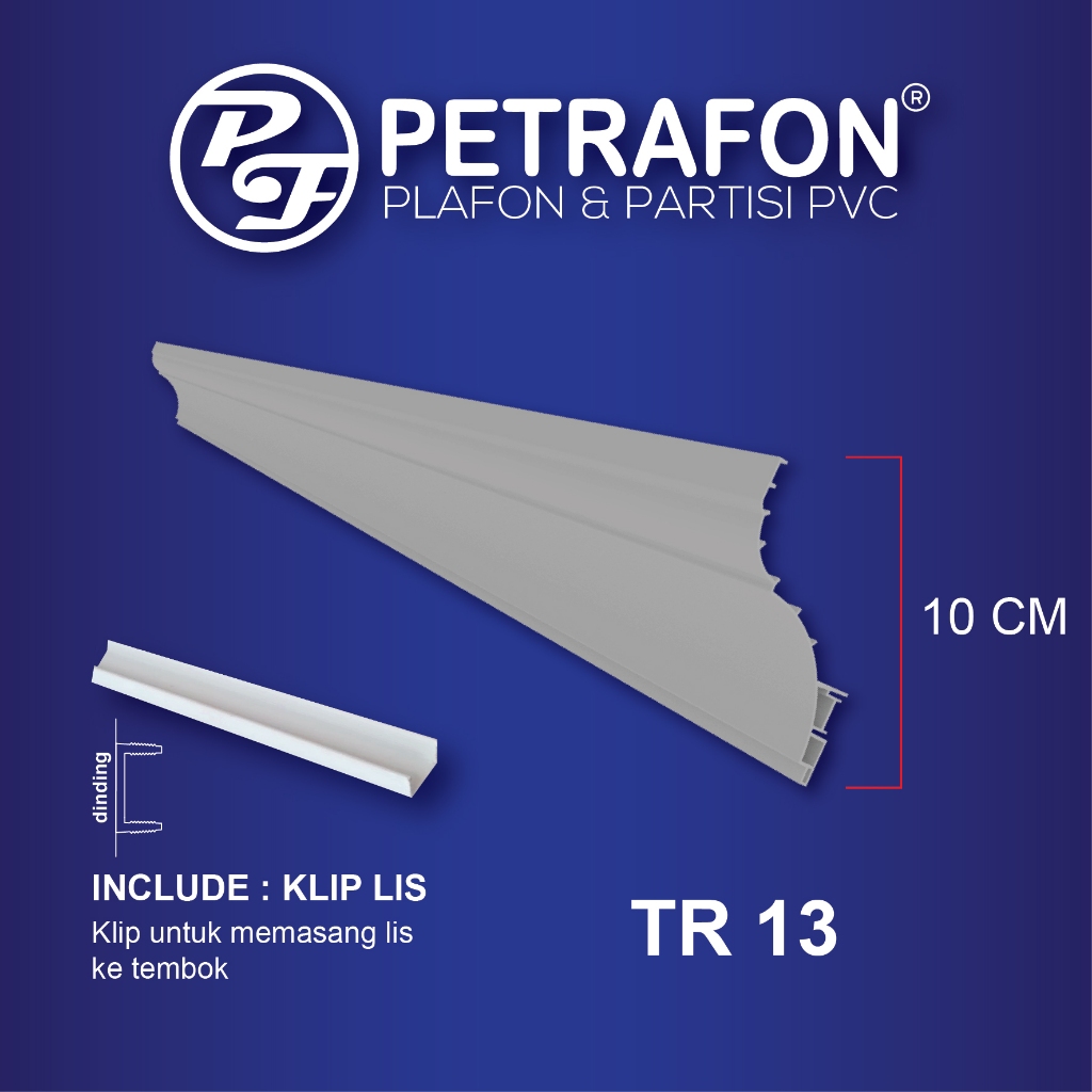 LIS PLAFON PVC TR 13 - Profil model gypsum - Polos