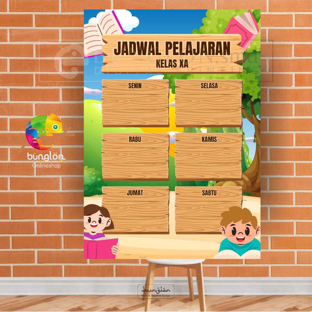 

Poster Jadwal Pelajaran Background Alam