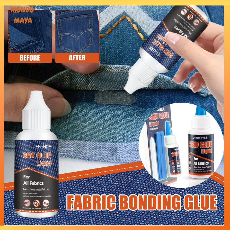 

Original Lem Perekat Khusus Kain Tanpa Jahit Sew Glue Tools Kit Secure Stitch Liquid Sewing Solution