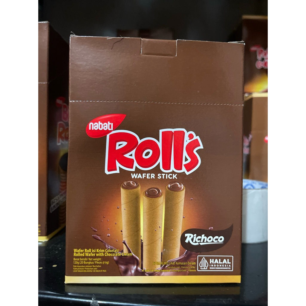 

Nabati Rolls Wafer Stik Cokelat/Keju 20pcs