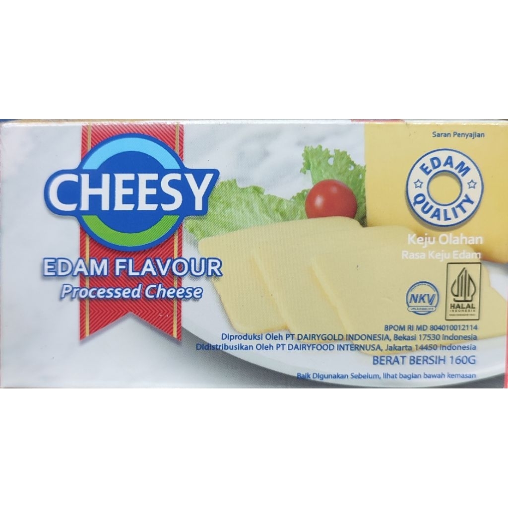 

Keju edam CHEESY 160g halal
