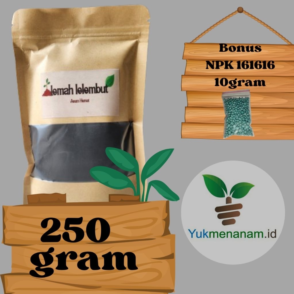 Kyoolaa Asam Humat 250 Gram Lemah Lelembut Pembenah Tanah Organik Untuk Kesuburan Tanaman Cabai