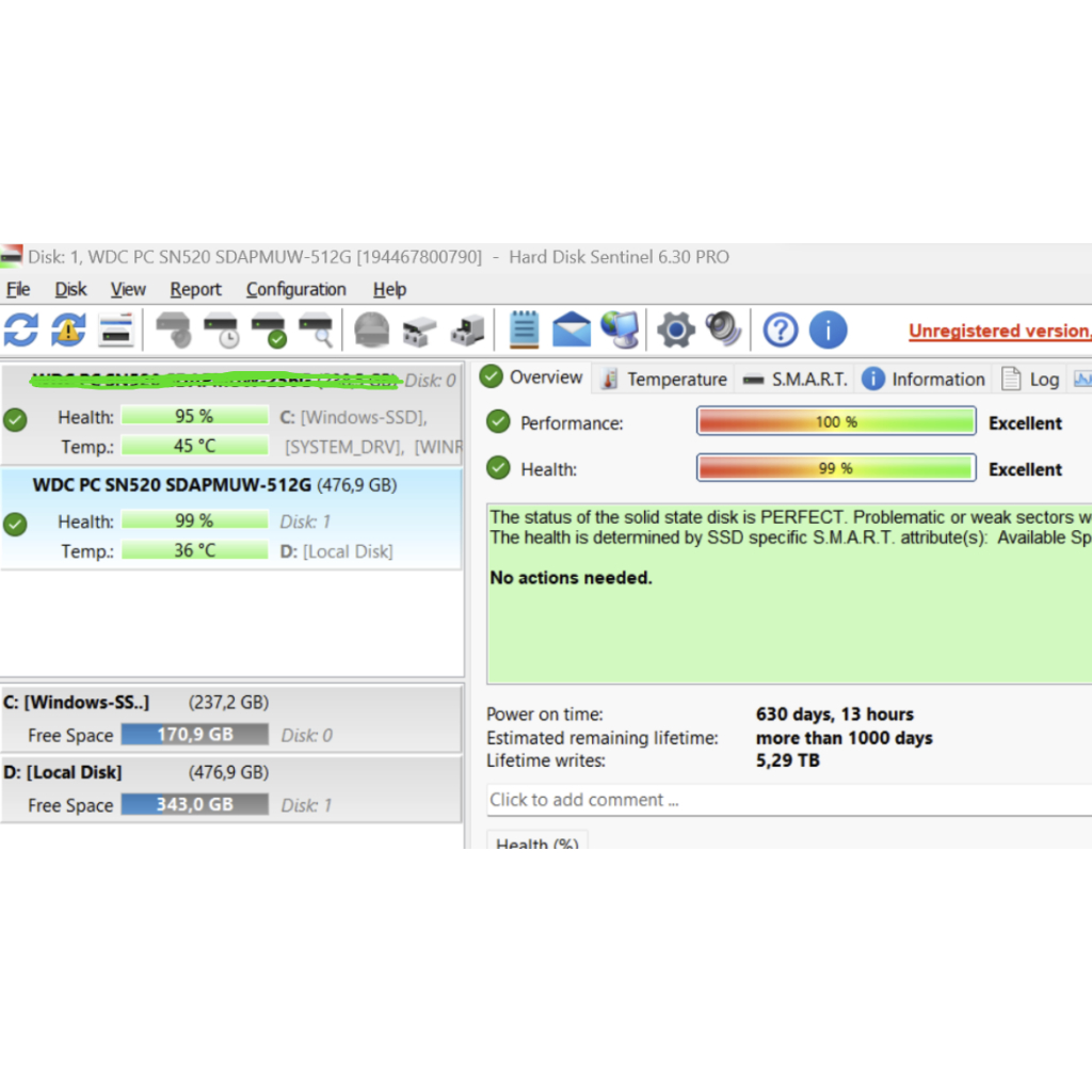 SSD WD SN520 512GB (Copotan Laptop)