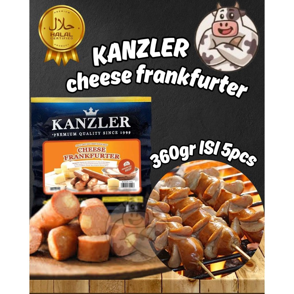 

KANZLER SAUSAGE CHEESE FRANKFURTER/ SOSIS ISI KEJU/ SOSIS BAKAR/ SOSIS GORENG 360GR ISI 5PCS