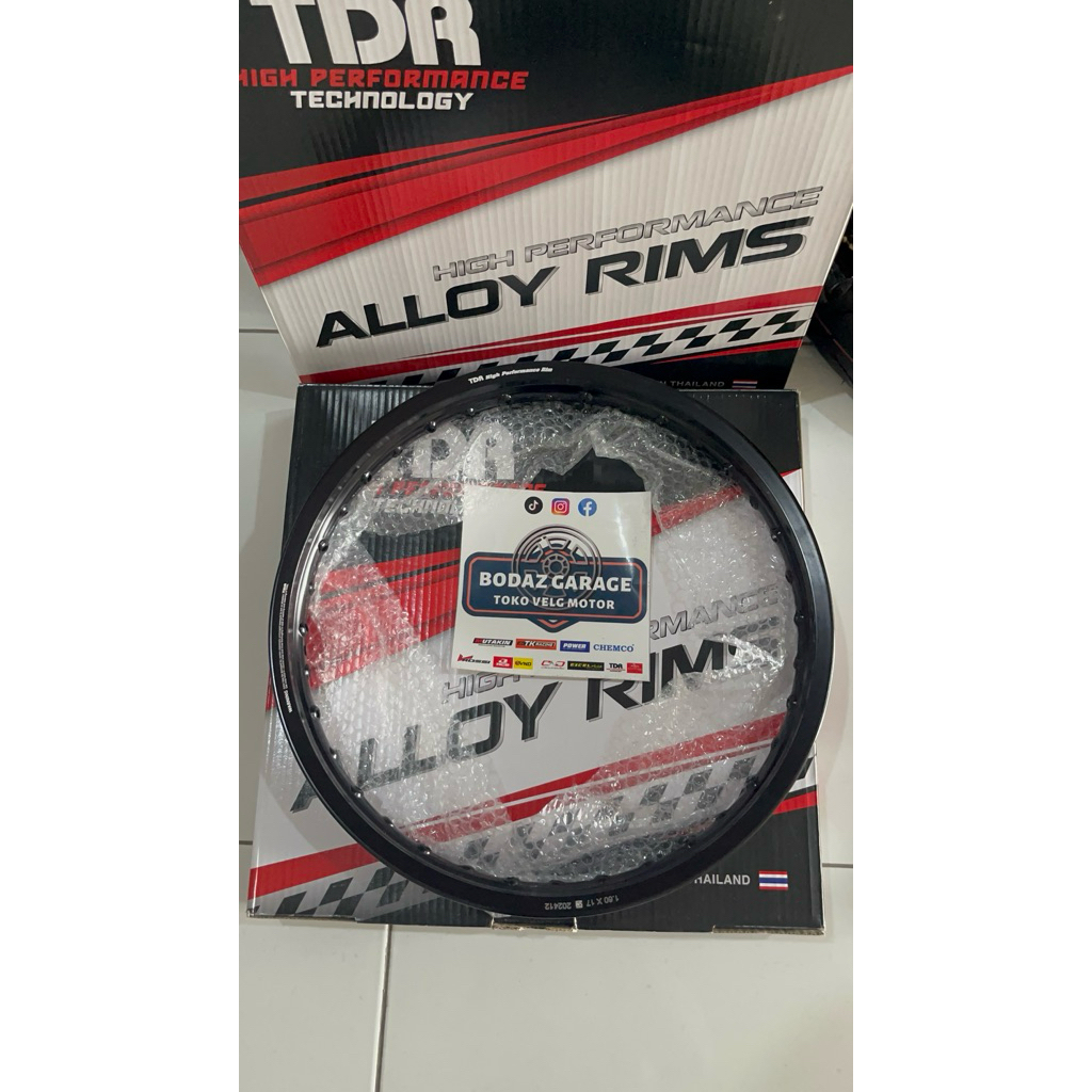 Velg TDR 17x160 Hitam Glosy