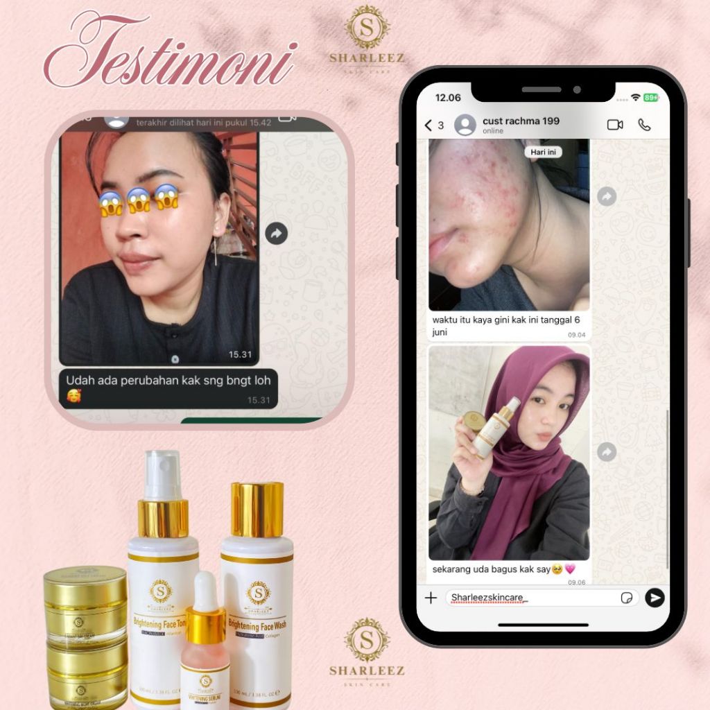 PAKET- Brightening Wajah Sharleez Skincare /Paket skincare pemutih wajah Sharleez Skincare /Paket sk