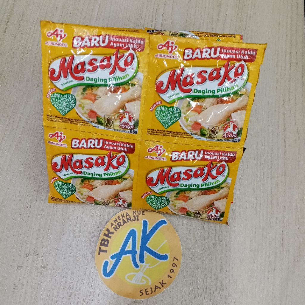

Masako Bumbu Kaldu Ayam Penyedap rasa Ayam isi 12 SACHET