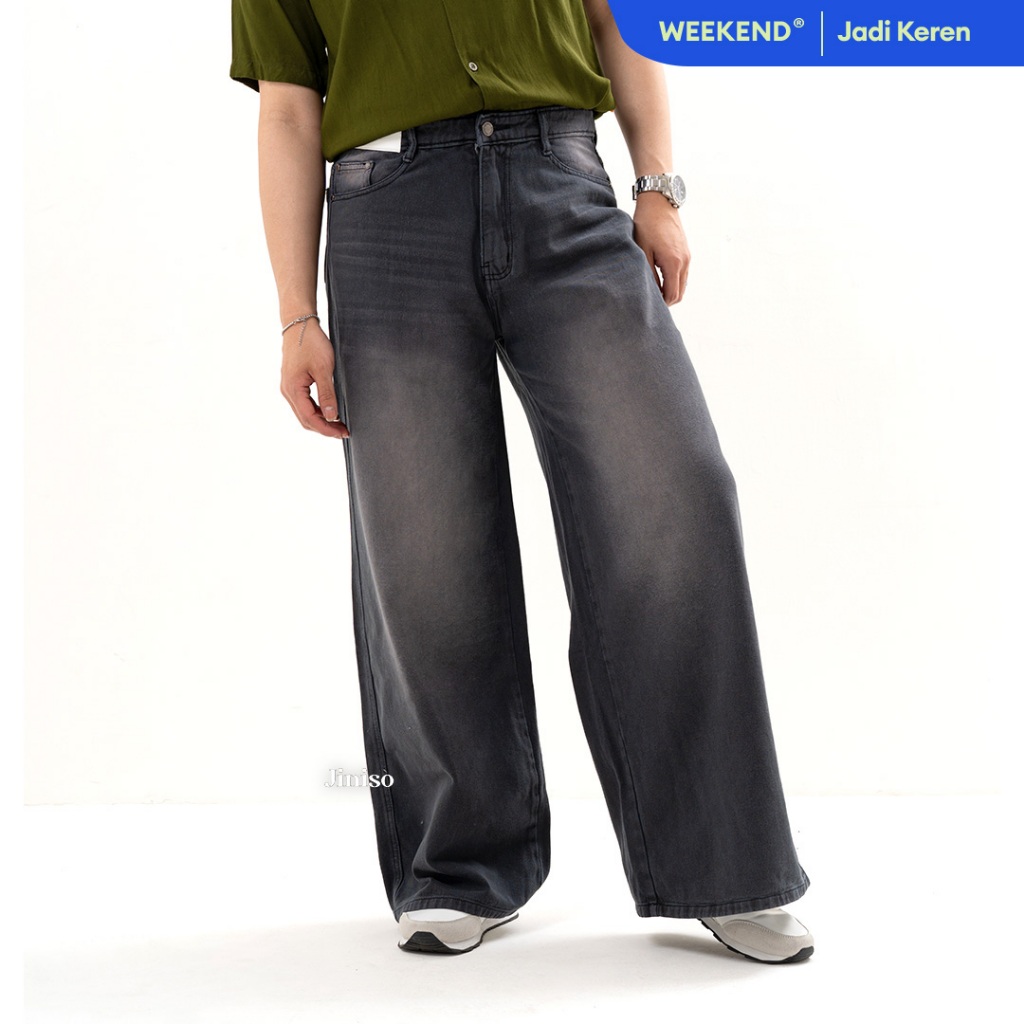 JINISO Oversize Baggy Loose Jeans Pria 752