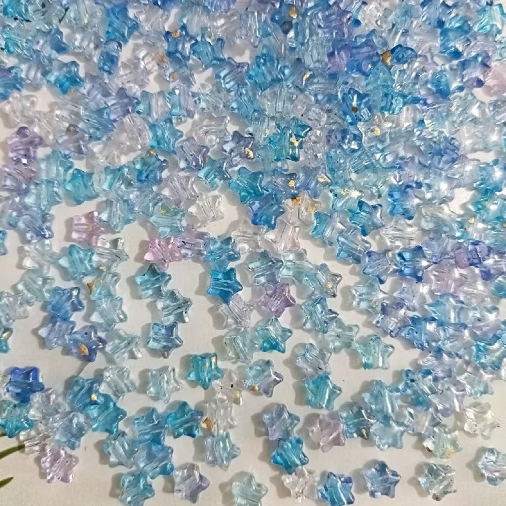 10 gr Manik-manik bintang mini Akrilik Ombre Gold Dust - PETITE STAR