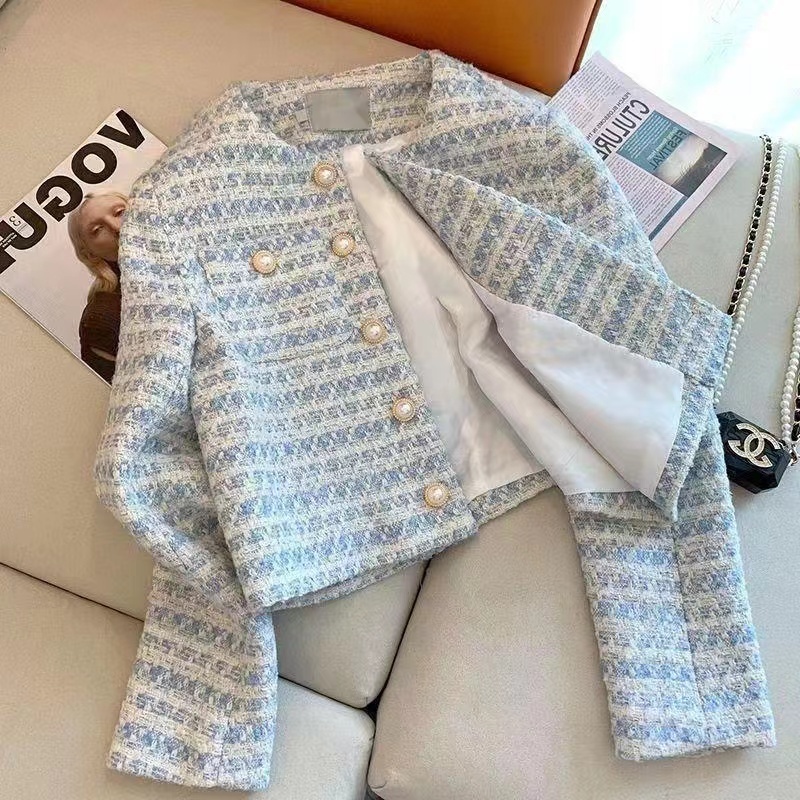 Jaket Pendek Retro Prancis, Jaket Gaya Untuk Wanita