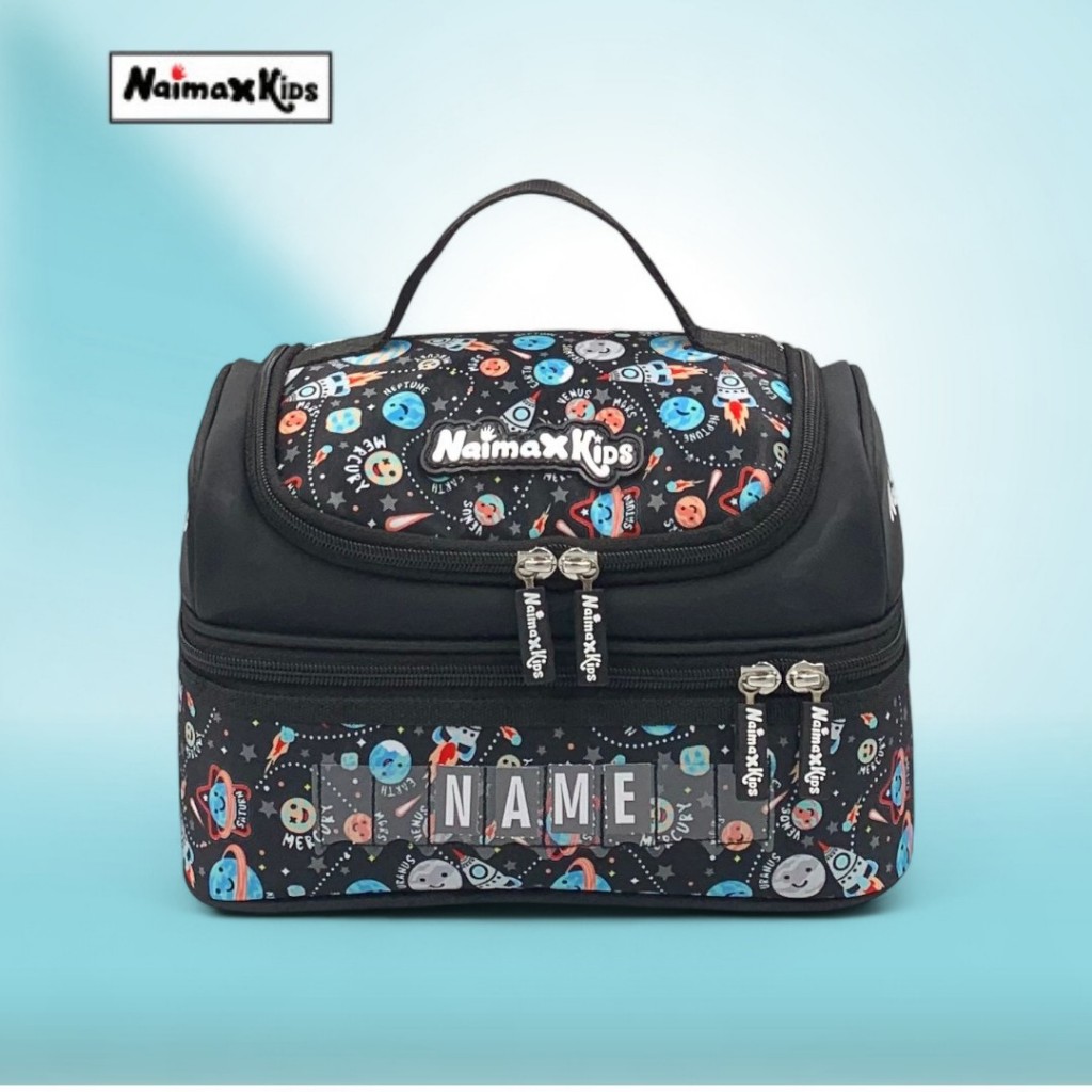 Naimax Kids Tas Bekal Anak Cowok Lunch Bag Anak Anti Air Sekolah Karakter Saturnus