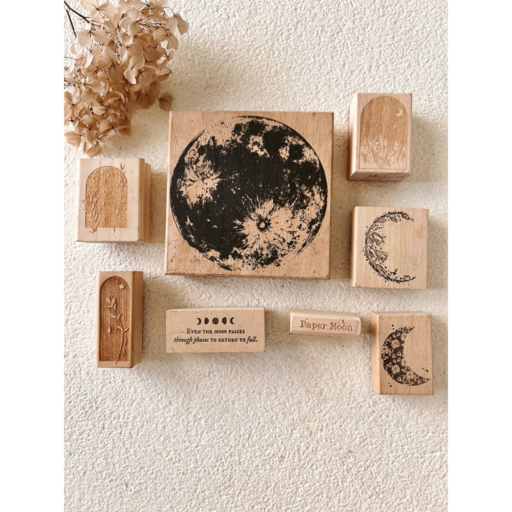 Preloved Moon Collection Rubber Stamp from Lin Chia Ning, Jesslyn Padilla, Journal Pages etc