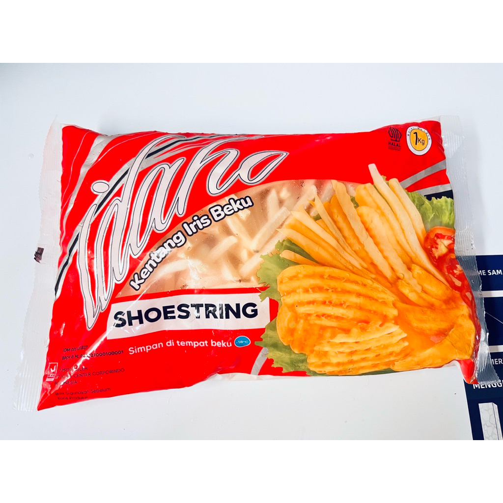 

Kentang goreng IDAHO shoestring 1kg || kentang iris beku frozen