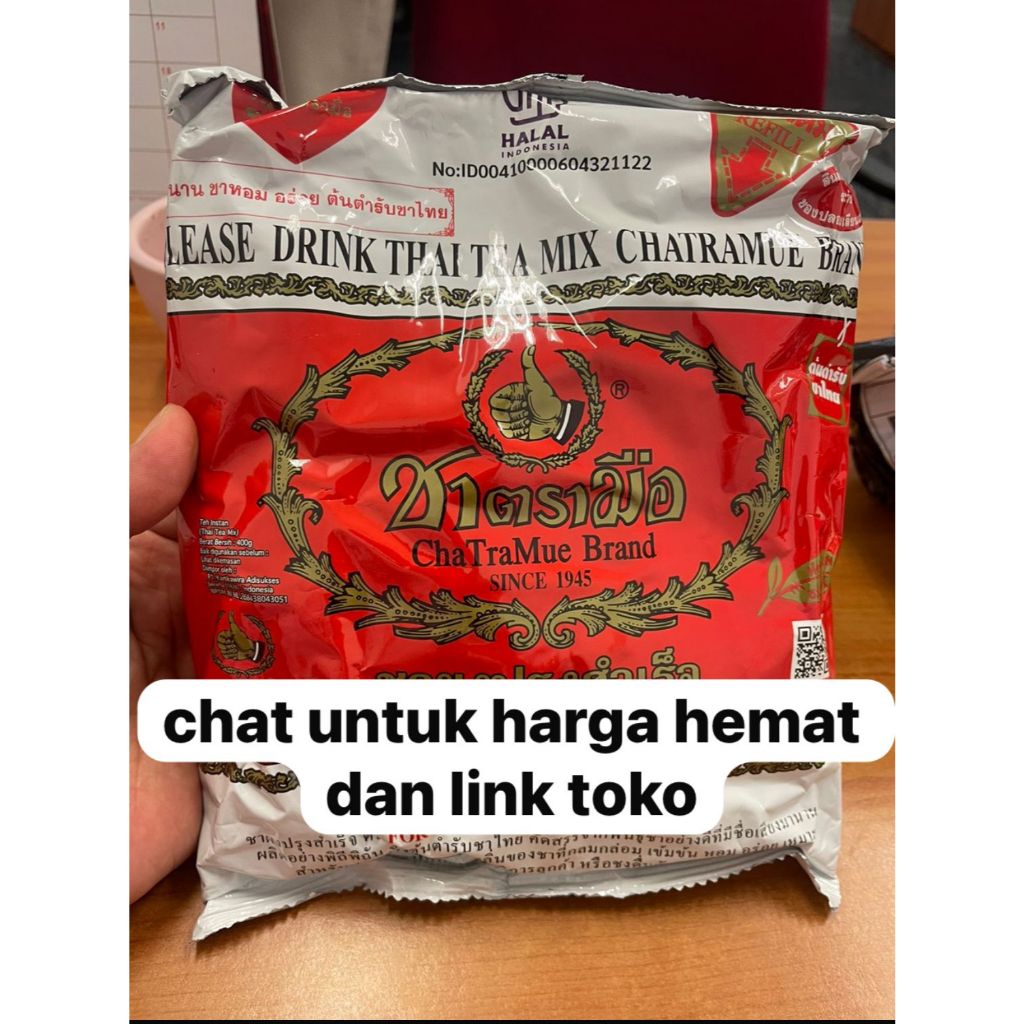 

Merah Thai Tea Chatramue Original Thailand 400 Gram (BPOM)