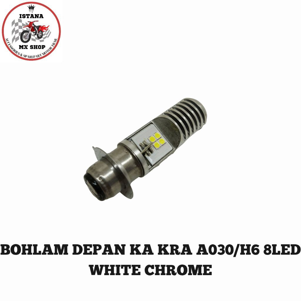 Bohlam depan Ka kra A030 H6 8 Led White Chrome