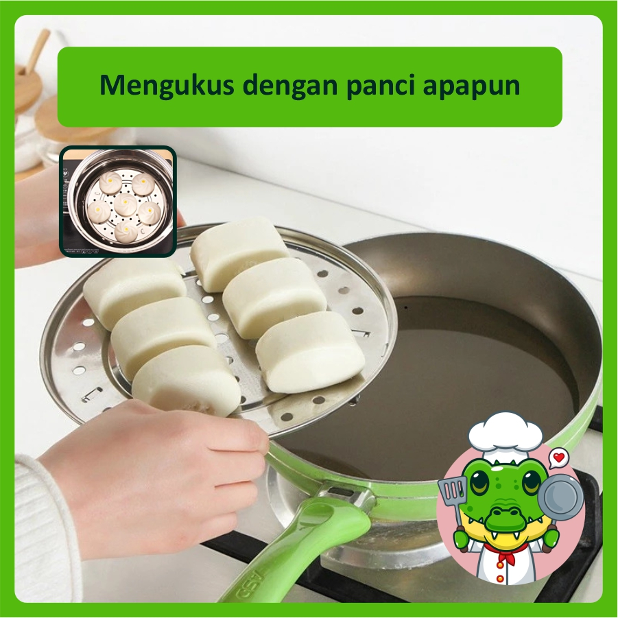 Tatakan kukus Stainless Steel Sarangan Panci Kukus Tatakan Kukusan Serbaguna Tatakan Panci Kukus