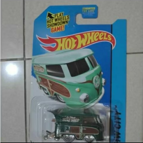 hot wheels super treasure hunt kool Kombi hijau green sth ths ban karet US card