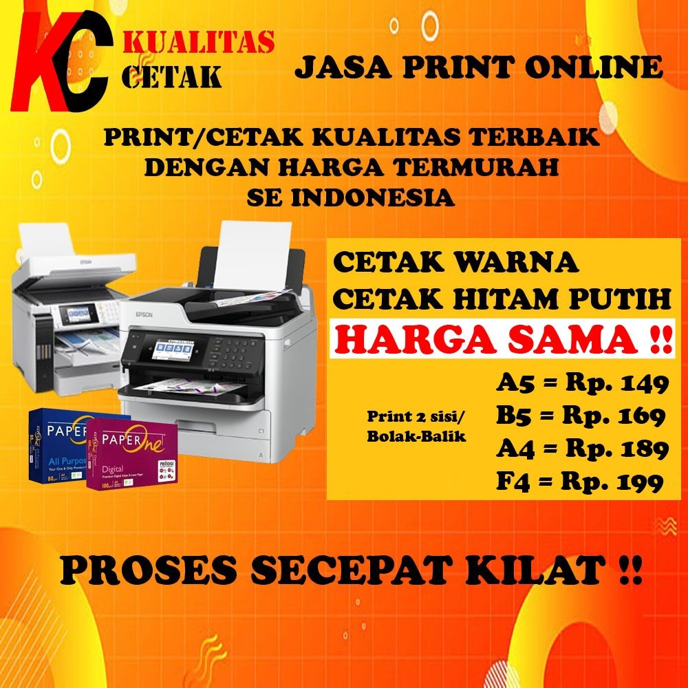 

JASA PRINT CEPAT A4 75/80 GSM BERWARNA BUKU, MAKALAH, MODUL