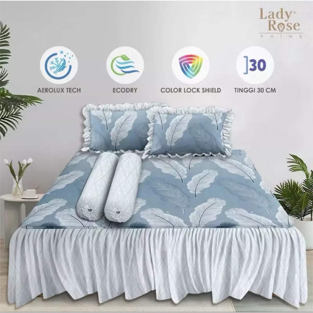 SPREI LADY ROSE RUMBAI 180x200 TINGGI 30cm / SPREI RUMBAI LADY ROSE 180x200 / SPREI RUMBAY LADY ROSE