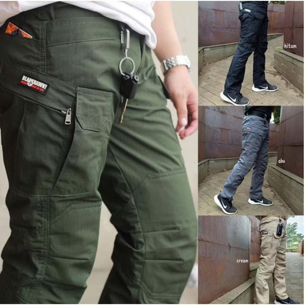Celana Panjang Cowok Cargo BLACKHAWK Original 100% Tebal Premium Qualty