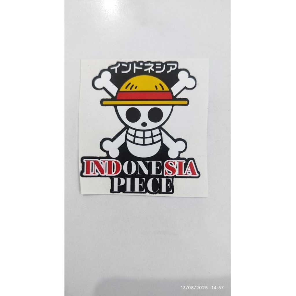 

STIKER ONE PIECE INDONESIA UK.6*6.7 BAHAN VYNIL TERMURAH