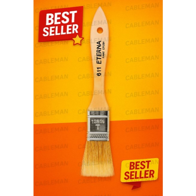 [Grosir] Kuas Cat Tembok / Cat Besi / Cat Kayu / Kuas Eterna 611 1 Inch