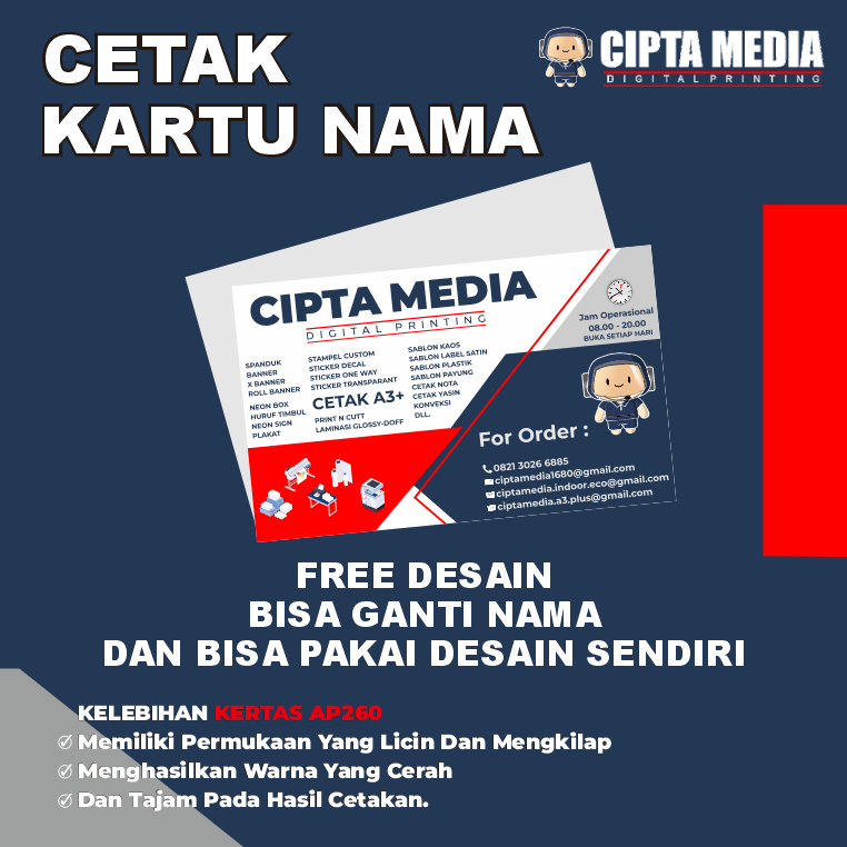 

Cetak Kartu Nama Free Desain Kartu Nama Custom Premium Print Kartu Nama Name Card Print Free Box Bahan Premium