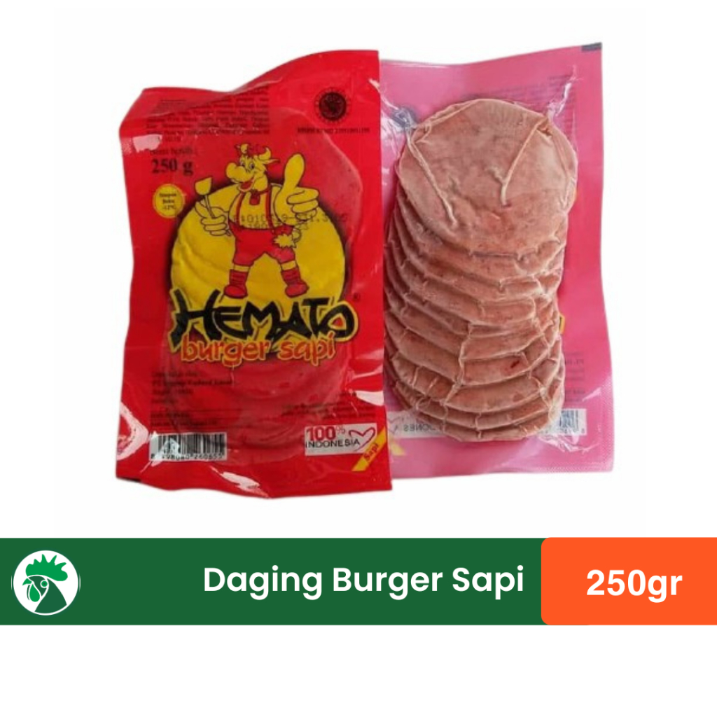 

HEMATO Daging Burger Sapi 11 Slice 250gr