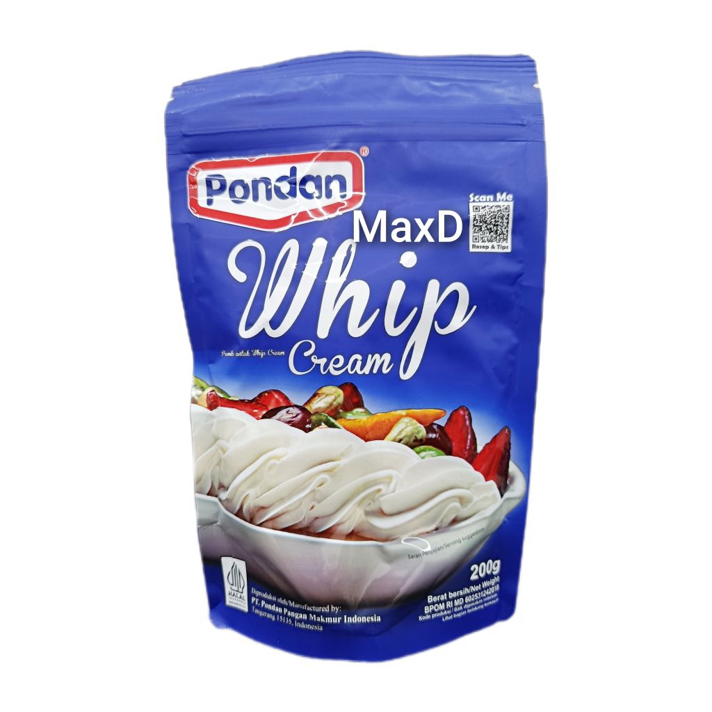 

Pondan Whip Cream Bubuk 200 gr 1 Pcs