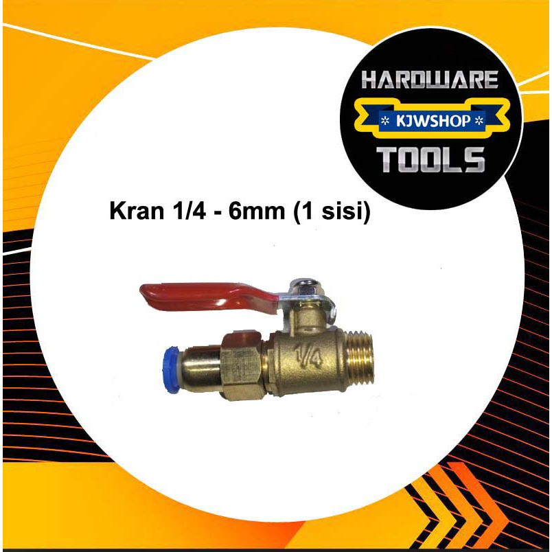 Stop Kran Keran 1/4 inch DL QC Ball Valve Angin Kompresor Air Nepel Naple Selang Quick Kopler Copler