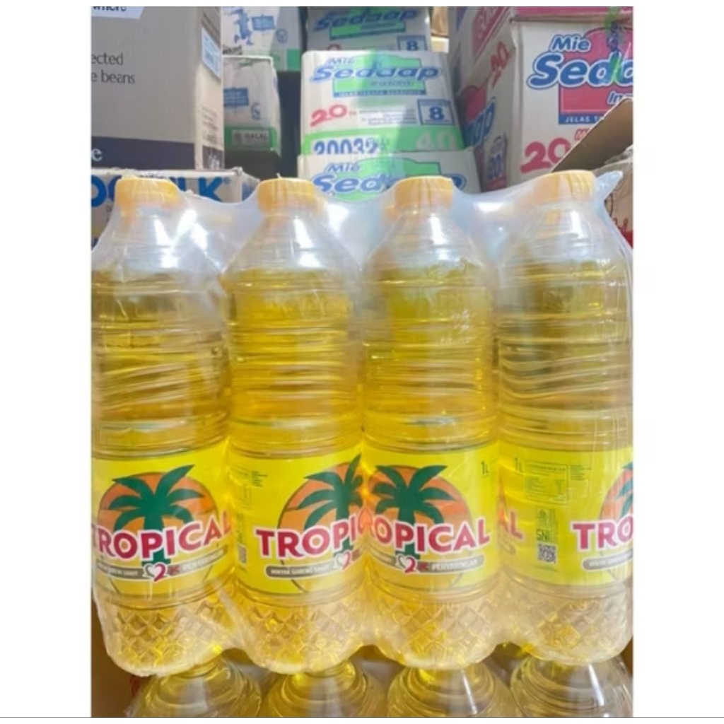 

Tropical 1 liter minyak goreng isi 12 botol