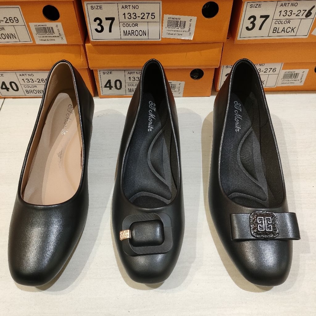Sepatu Pantofel ST.MORITZ Hak 5CM