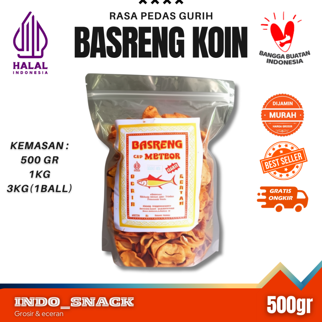 

Basreng Koin Pedas Asin Gurih 500gram