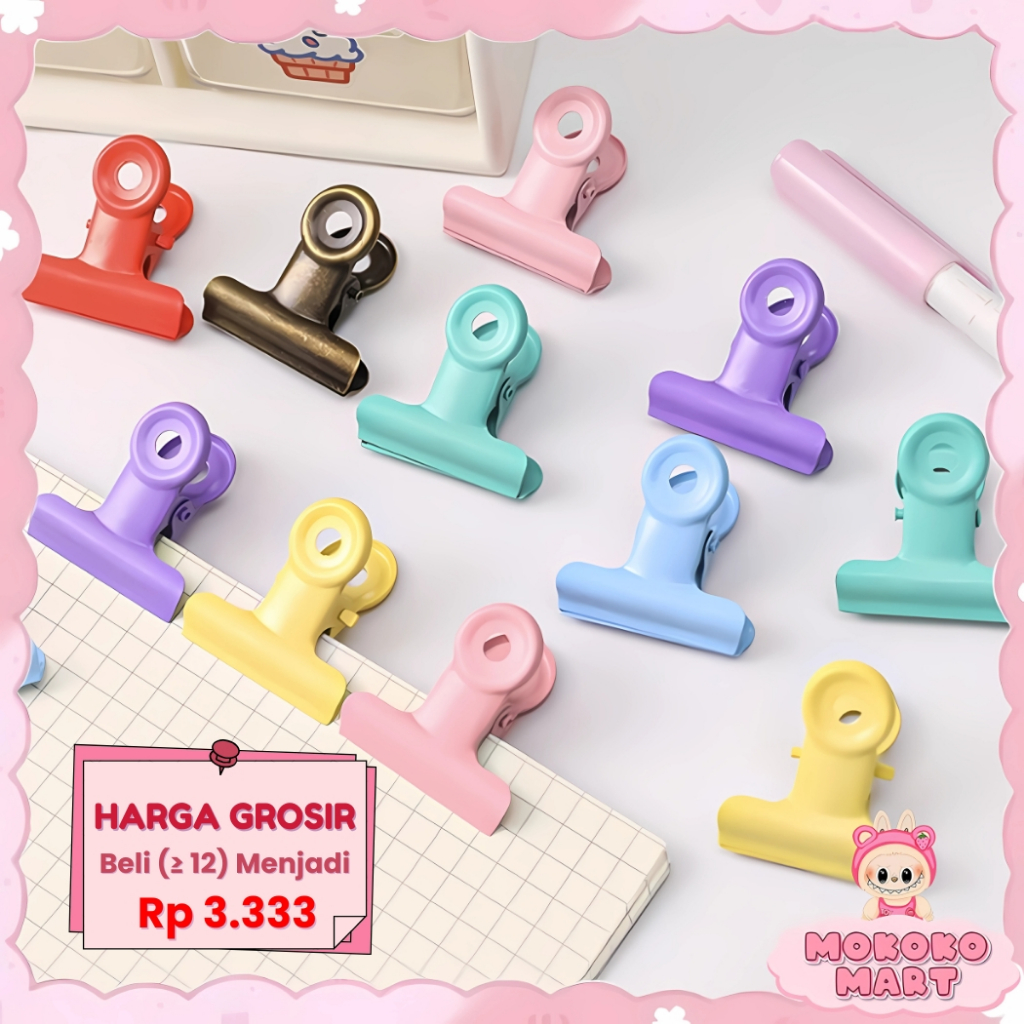 

MM Jepitan Kertas Aesthetic Warna Warni Penjepit Kertas Unik Klip Penjepit Kertas Paperclip AT35