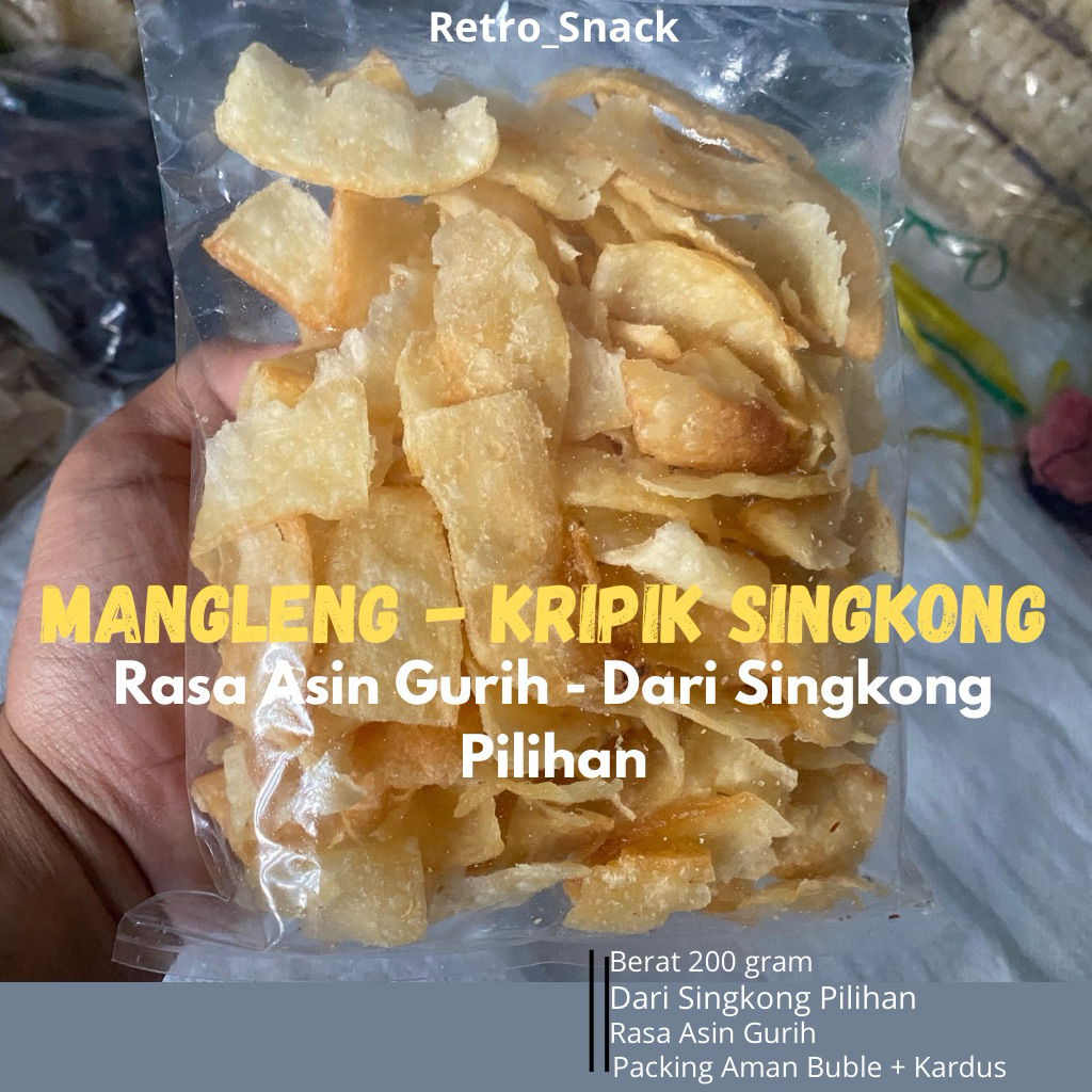 

BALUNG KETEK GURIH RENYAH - MANGLENG KERIPIK SINGKONG IRIS PANJANG ASLI SOLO - DARI SINGKONG PILIHAN- 200GR ASIN GURIH