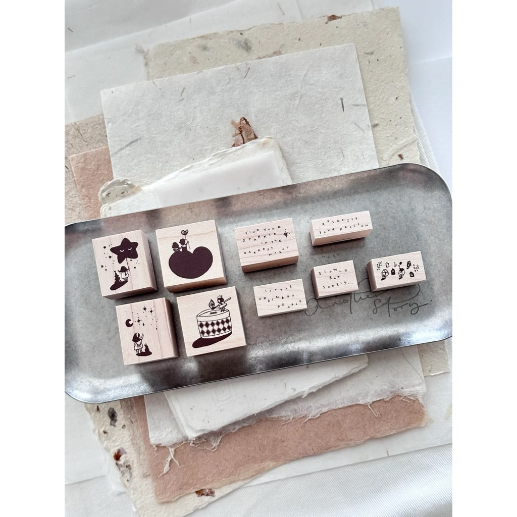 

Nove Little Ordinary People Rubber Stamp
