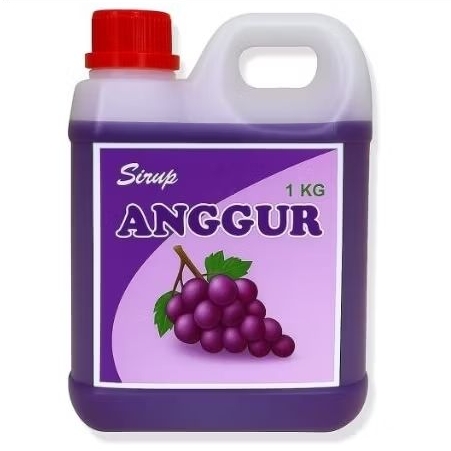 

100 % gula asli 1 kg sirup rasa anggur