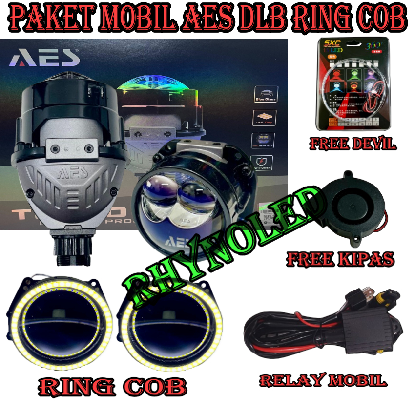 PAKET  MOBIL COB BILED DLB DOUBLE LASER 75 WATT ORIGINAL BILED AES PAKETAN RING COB 2,5 INCHI | BILE