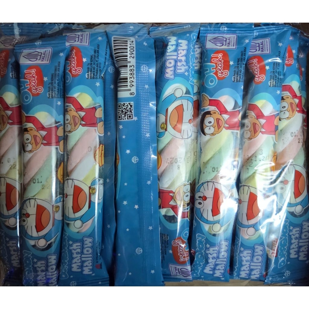 

Marshmallow Kepang Doraemon 1 pak isi 20 pcs