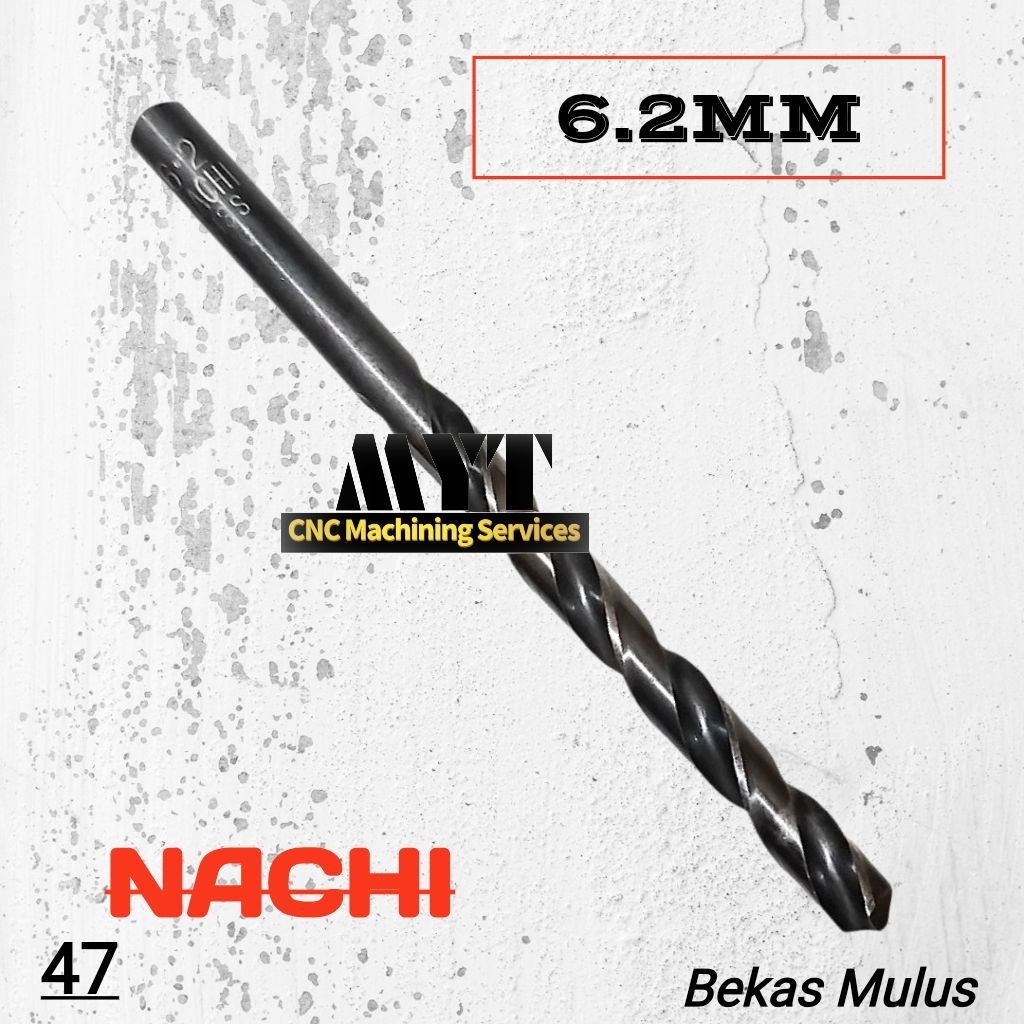 drill mata bor besi 6.2 mm NACHI mata bor hss 6.2mm bekas mulus
