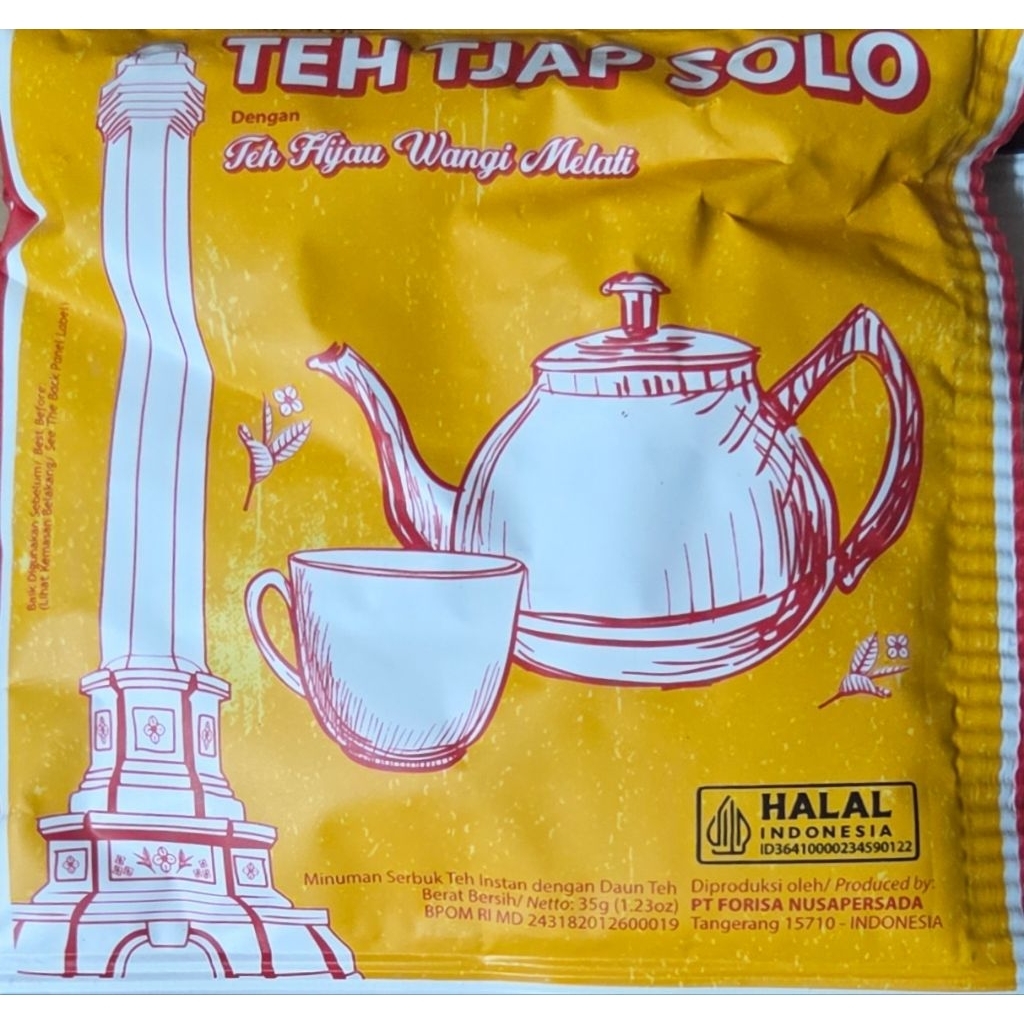 

Minuman Serbuk Instan Teh Tjap Solo 1 renceng isi 10 pcs